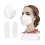 KF94 Anti Fog Disposable Face Masks 3 Layers Fish Mouth Type Face Cover