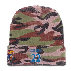 Kansas Jayhawks #22 Dwight Coleby Camo College Basketball Knit Hat