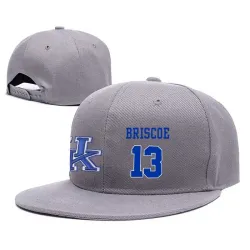 Kentucky Wildcats #13 Isaiah Briscoe Gray College Basketball Adjustable Hat