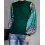 Lantern Sleeve Sequins Colorblock Top