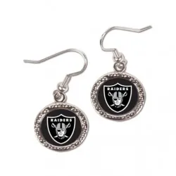 Las Vegas Raiders Earrings Round Style - Special Order