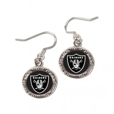 Las Vegas Raiders Earrings Round Style - Special Order