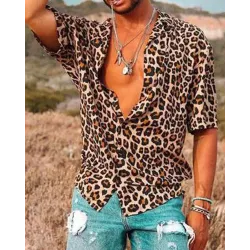 Leopard Print Loose Casuaal Shirt