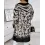 Leopard Print Open Front Longline Knit Cardigan