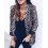 Leopard & Snakeskin Print Open Front Coat