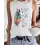 Let It Be Feather Dragonfly Print Casual Tank Top