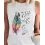 Let It Be Feather Dragonfly Print Casual Tank Top