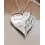 Letter & Wings Heart Shaped Pendant Necklace