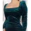 Long Sleeve Velvet Glitter Bodycon Dress