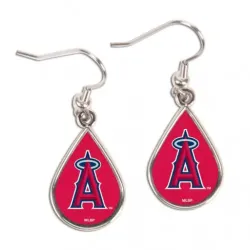 Los Angeles Angels Earrings Tear Drop Style - Special Order