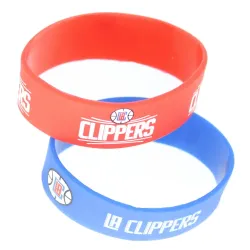 Los Angeles Clippers Bracelets - 2 Pack Wide - Special Order