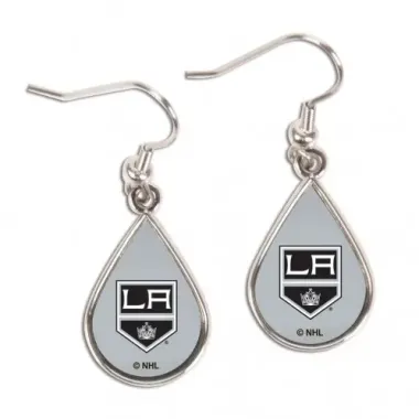 Los Angeles Kings Earrings Tear Drop Style - Special Order