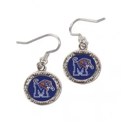 Memphis Tigers Earrings Round Style - Special Order