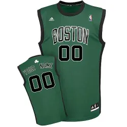 Men Boston Celtics Customized NBA green black number Alternate Jerseys