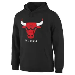 Men\'s Chicago Bulls Noches Enebea Pullover Hoodie - Black