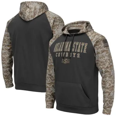 Men's Oklahoma State Cowboys Gray Camo Pullover Hoodie