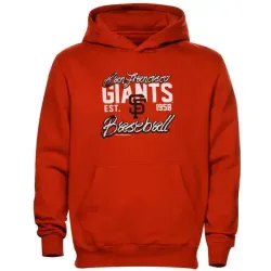 Men\'s San Francisco Giants Script Baseball Pullover Hoodie-Orange