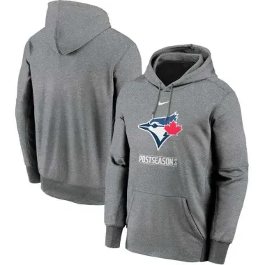 Men's Toronto Blue Jays Nike Gray 2020 Postseason Collection Pullover Hoodie