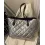 Metallic Large Capacity Quilted Tote Bag