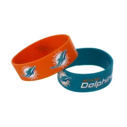 Miami Dolphins Bracelets 2 Pack Wide