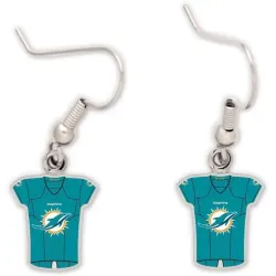 Miami Dolphins Earrings Jersey Style - Special Order