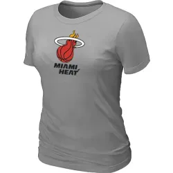 Miami Heat Big & Tall Primary Logo L.Grey Women\'s T-Shirt