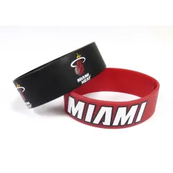 Miami Heat Bracelets - 2 Pack Wide - Special Order