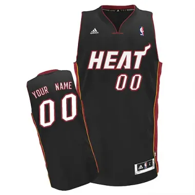 Miami Heat Custom Swingman black Road Jerseys