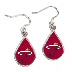 Miami Heat Earrings Tear Drop Style - Special Order