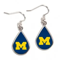 Michigan Wolverines Earrings Tear Drop Style - Special Order