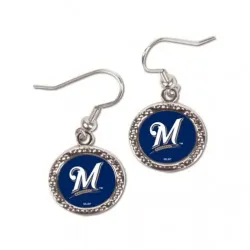 Milwaukee Brewers Earrings Round Design - Special Order