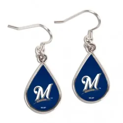 Milwaukee Brewers Earrings Tear Drop Style - Special Order