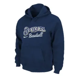 Milwaukee Brewers Pullover Hoodie D.Blue