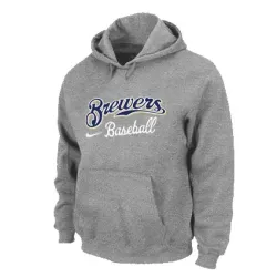 Milwaukee Brewers Pullover Hoodie grey