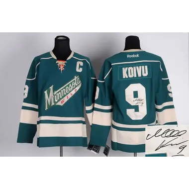 Minnesota Wilds #9 Koivu Green Signature Edition Jerseys