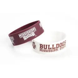 Mississippi State Bulldogs Bracelets - 2 Pack Wide - Special Order