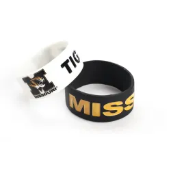 Missouri Tigers Bracelets 2 Pack Wide - Special Order