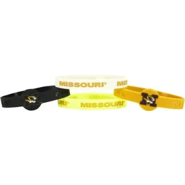 Missouri Tigers Bracelets - 4 Pack Silicone - Special Order