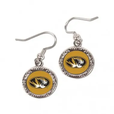 Missouri Tigers Earrings Round Style - Special Order