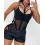 Multi Strap Sheer Mesh Cutout Bodysuit