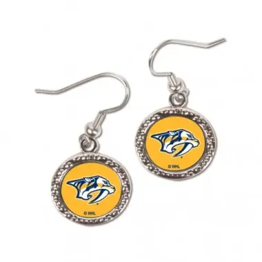 Nashville Predators Earrings Round Style - Special Order