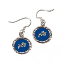 Navy Midshipmen Earrings Round Style - Special Order