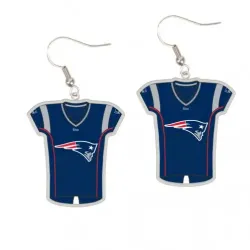 New England Patriots Earrings Jersey Style - Special Order