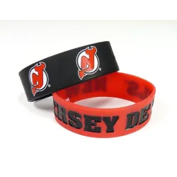 New Jersey Devils Bracelets - 2 Pack Wide - Special Order