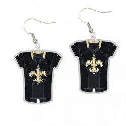 New Orleans Saints Earrings Jersey Style - Special Order