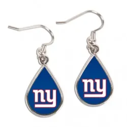 New York Giants Earrings Tear Drop Style - Special Order