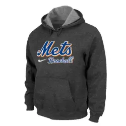 New York Mets Pullover Hoodie D.Grey