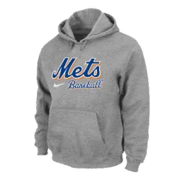 New York Mets Pullover Hoodie Grey