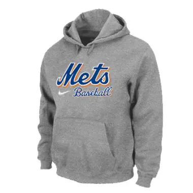 New York Mets Pullover Hoodie Grey