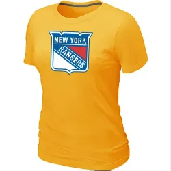 New York Rangers Big & Tall Women\'s Logo Yellow T-Shirt